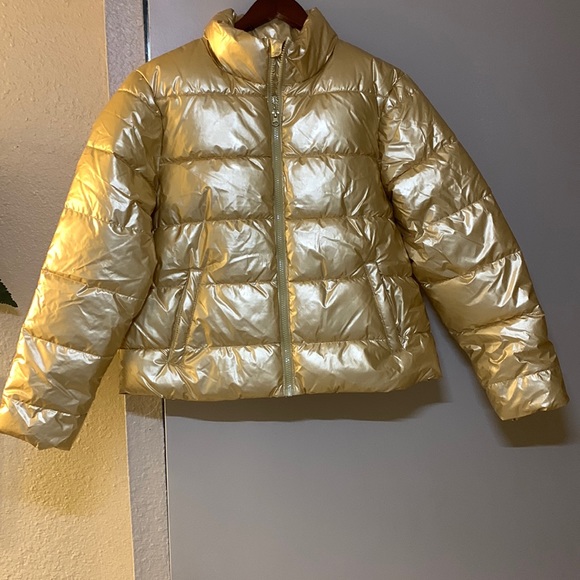 Jackets & Blazers - $13 Woman’s Missy Metallic Puffer Jacket size M(8-10) NWT